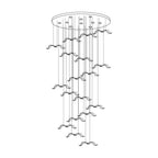 Acariel Chandelier de Luxe Grand en Verre Mouette - Neutralighting