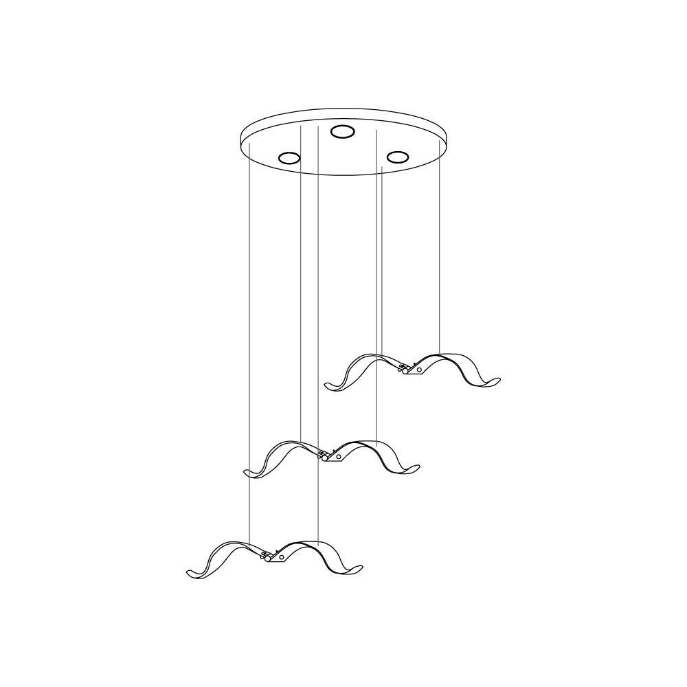 Acariel Chandelier de Luxe Grand en Verre Mouette - Neutralighting