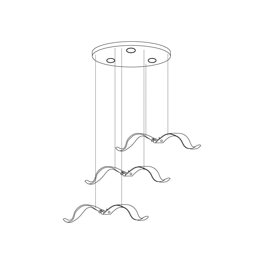 Acariel Chandelier de Luxe Grand en Verre Mouette - Neutralighting