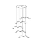 Acariel Chandelier de Luxe Grand en Verre Mouette - Neutralighting