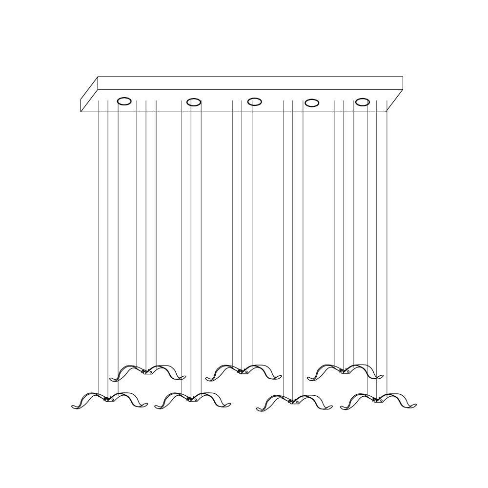 Acariel Chandelier de Luxe Grand en Verre Mouette - Neutralighting