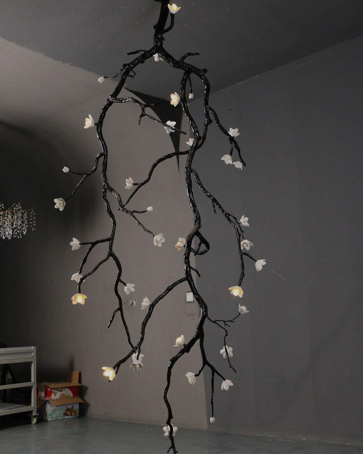 Lustra Lustre Noir Branche Fleur - Neutralighting