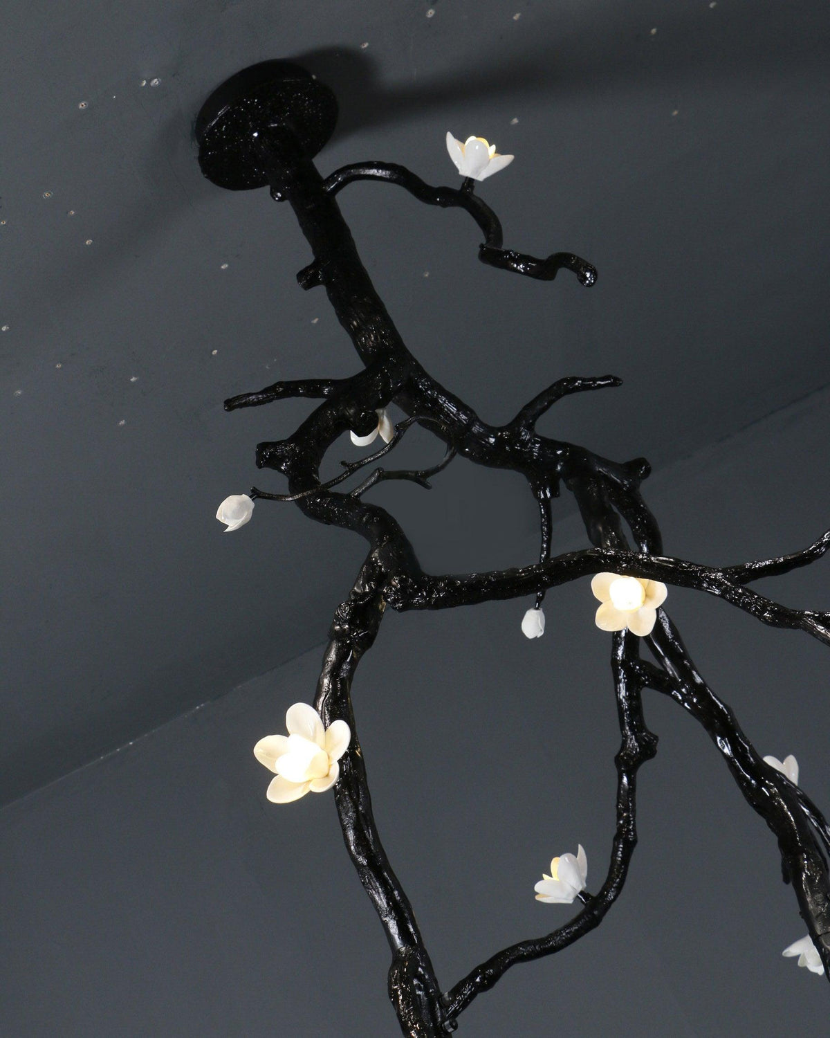 Lustra Lustre Noir Branche Fleur - Neutralighting