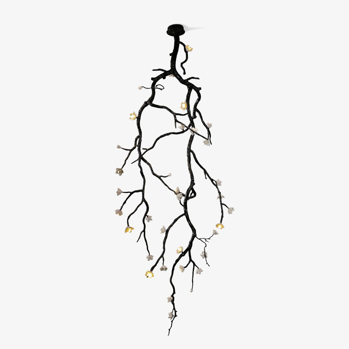 Lustra Lustre Noir Branche Fleur - Neutralighting