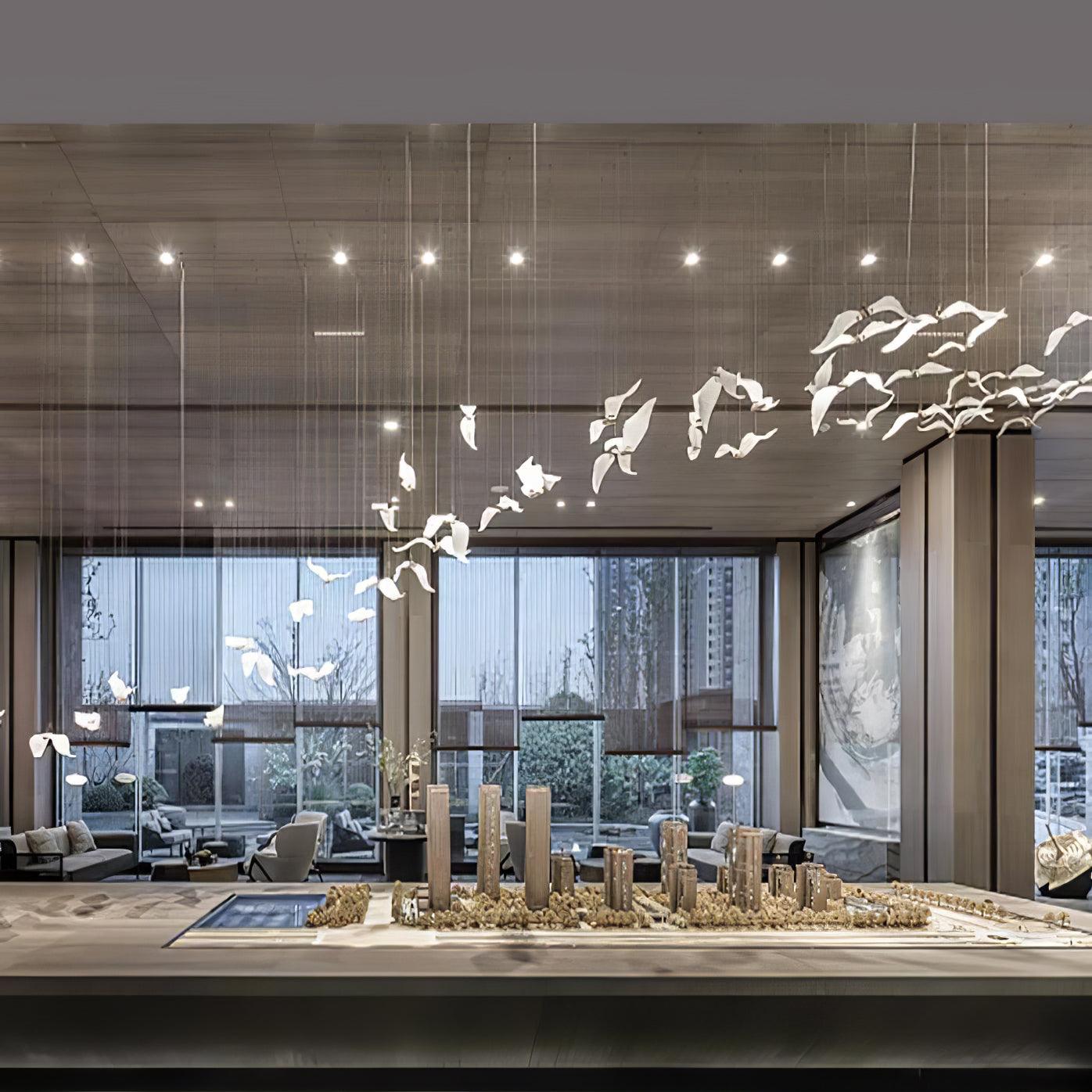 Acariel Chandelier de Luxe Grand en Verre Mouette - Neutralighting