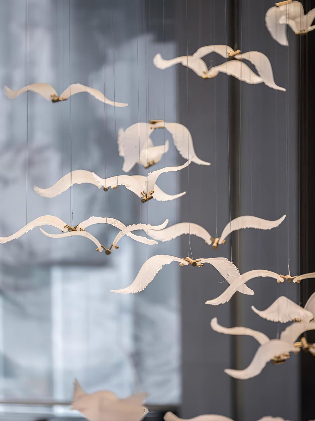 Acariel Chandelier de Luxe Grand en Verre Mouette - Neutralighting
