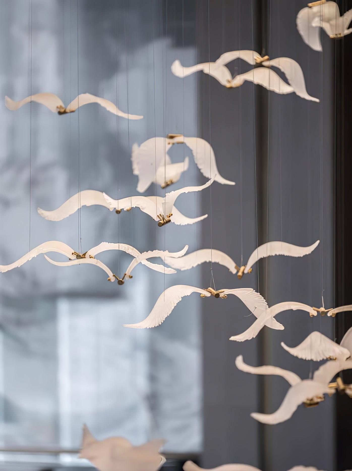 Acariel Chandelier de Luxe Grand en Verre Mouette - Neutralighting
