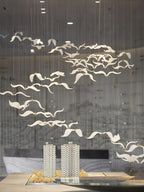 Acariel Chandelier de Luxe Grand en Verre Mouette - Neutralighting