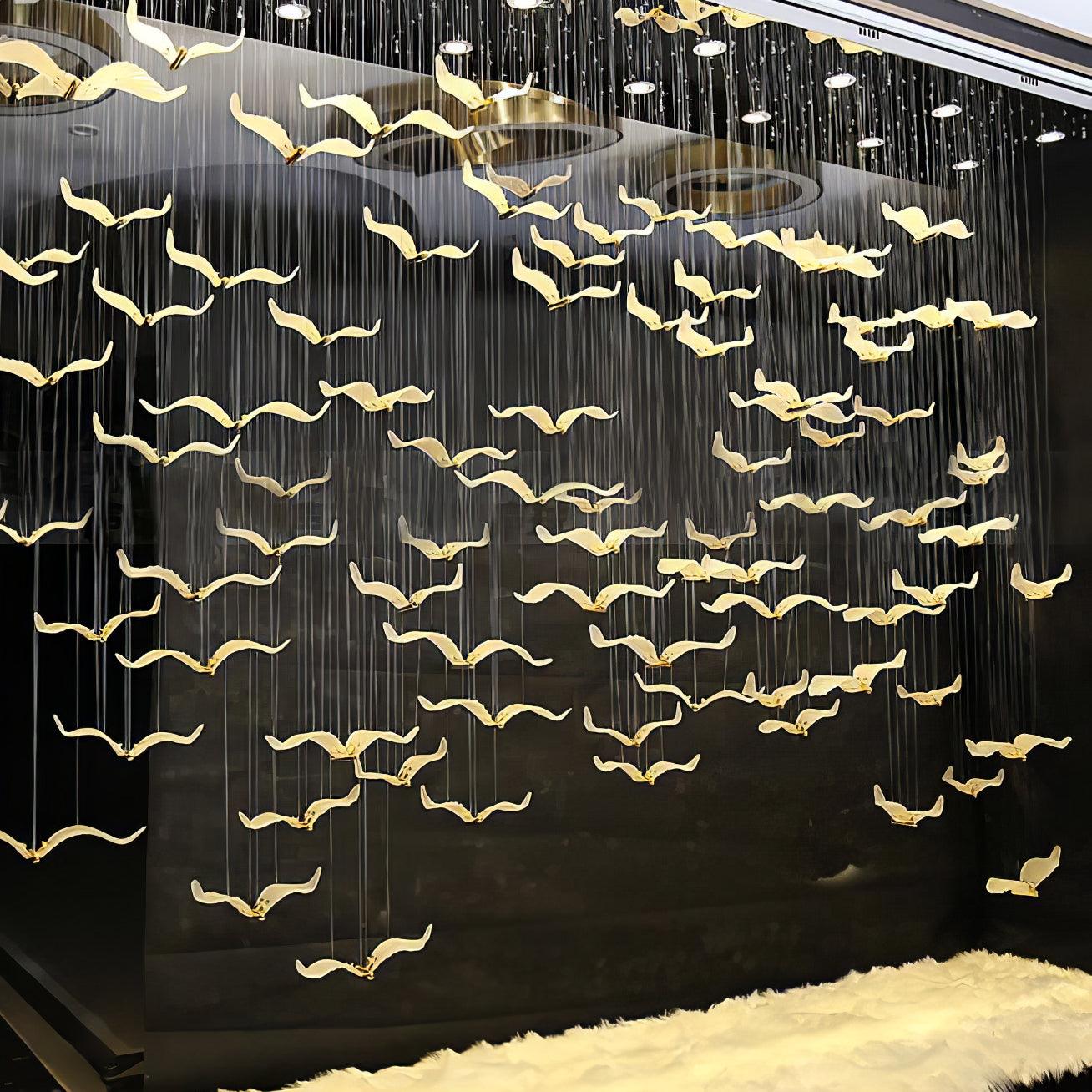 Acariel Chandelier de Luxe Grand en Verre Mouette - Neutralighting