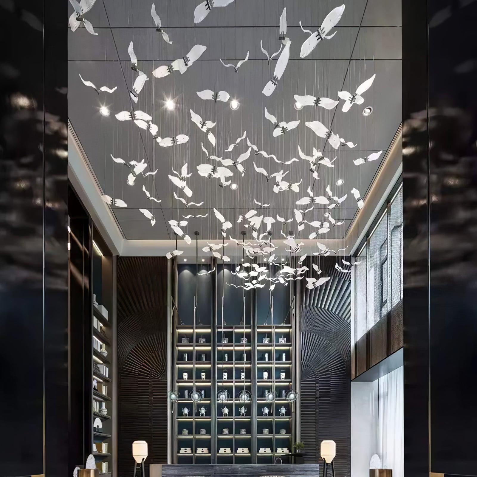 Acariel Chandelier de Luxe Grand en Verre Mouette - Neutralighting