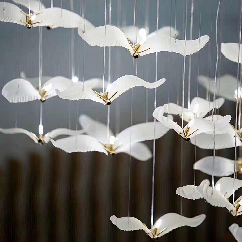 Acariel Chandelier de Luxe Grand en Verre Mouette - Neutralighting