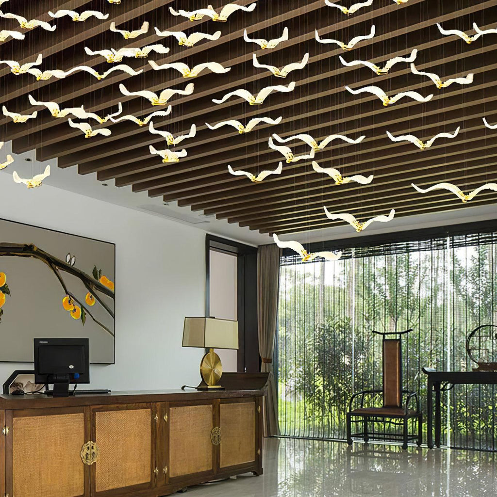 Acariel Chandelier de Luxe Grand en Verre Mouette - Neutralighting