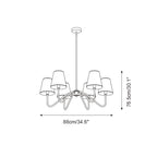 Lassen Lustre Bras Courbés Noirs Moderne - Neutralighting