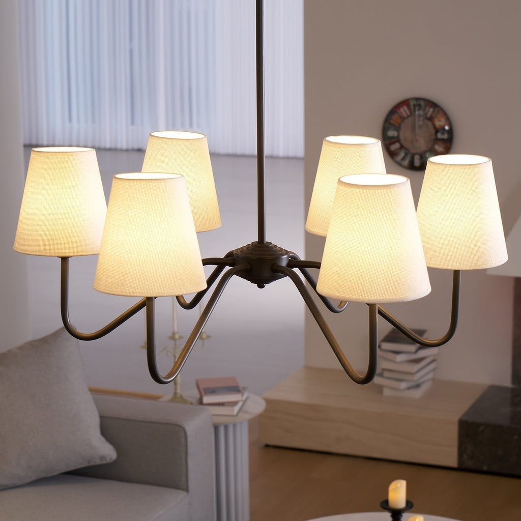 Lassen Lustre Bras Courbés Noirs Moderne - Neutralighting