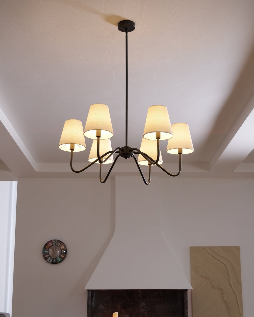 Lassen Lustre Bras Courbés Noirs Moderne - Neutralighting