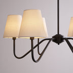 Lassen Lustre Bras Courbés Noirs Moderne - Neutralighting