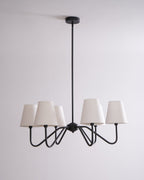 Lassen Lustre Bras Courbés Noirs Moderne - Neutralighting