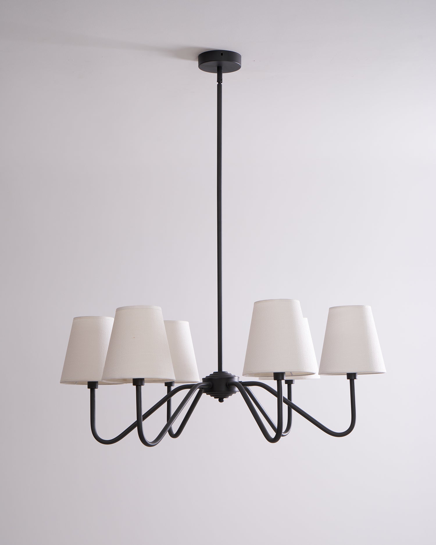 Lassen Lustre Bras Courbés Noirs Moderne - Neutralighting