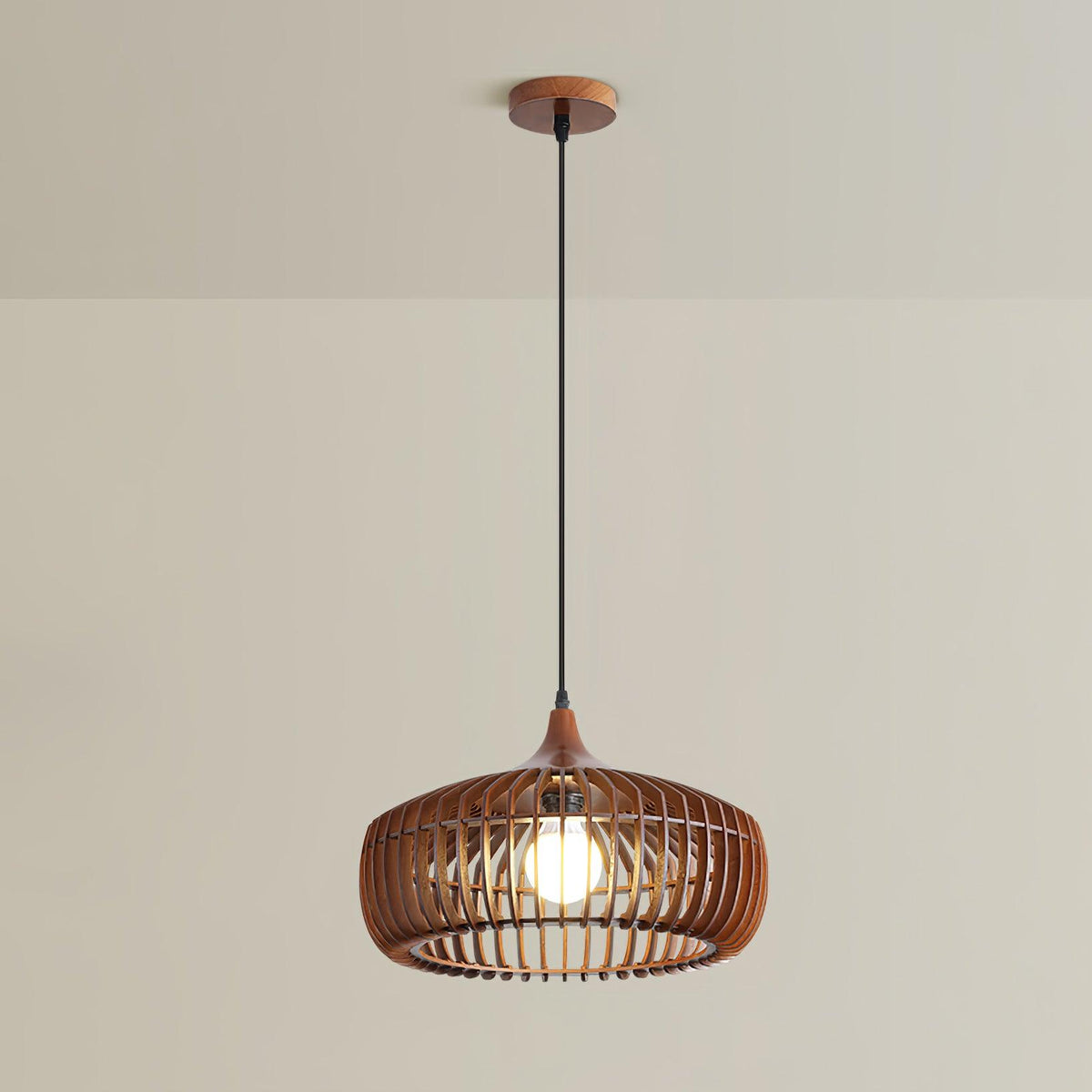 Vesva Bois Rétro Pendentif Lampe - Neutralighting