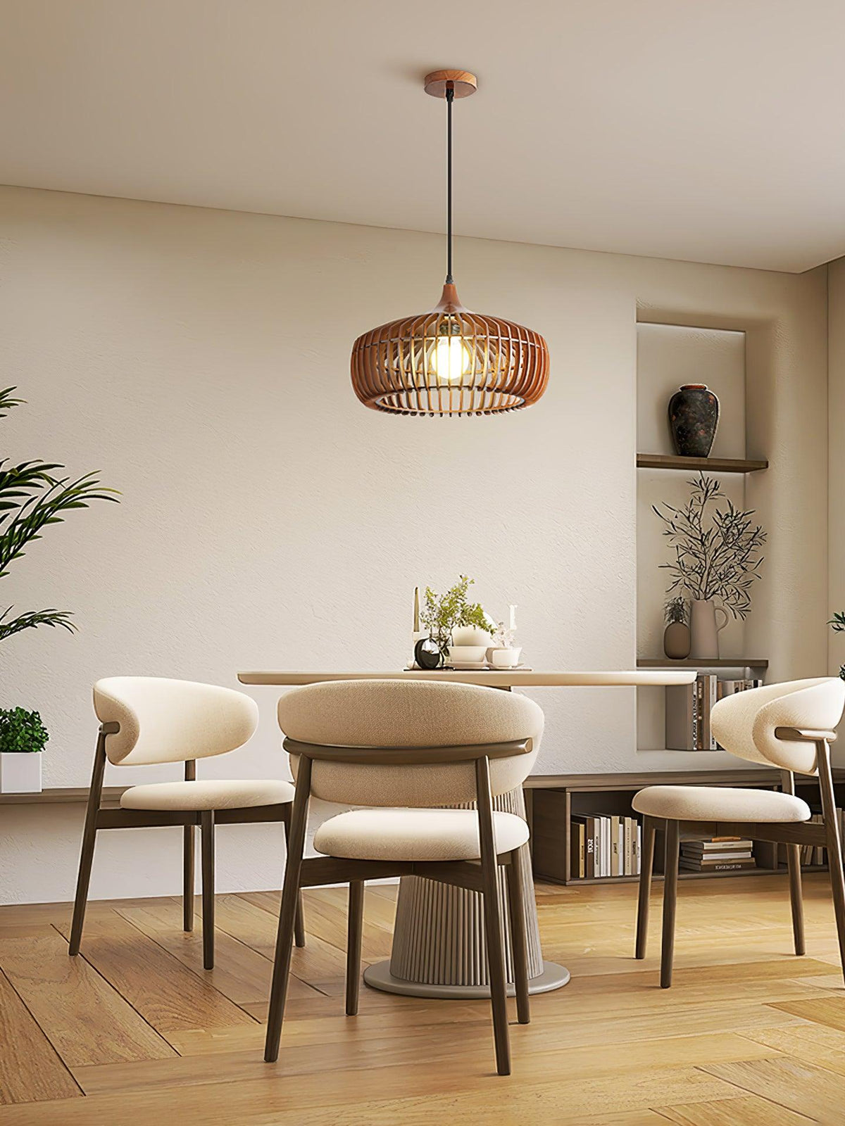 Vesva Bois Rétro Pendentif Lampe - Neutralighting