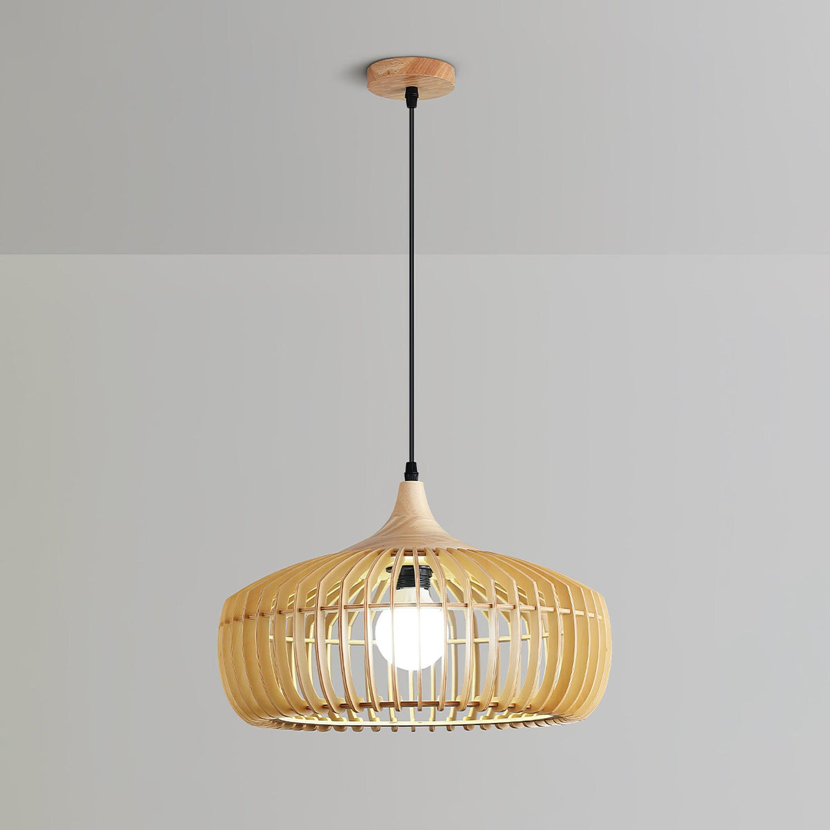 Vesva Bois Rétro Pendentif Lampe - Neutralighting