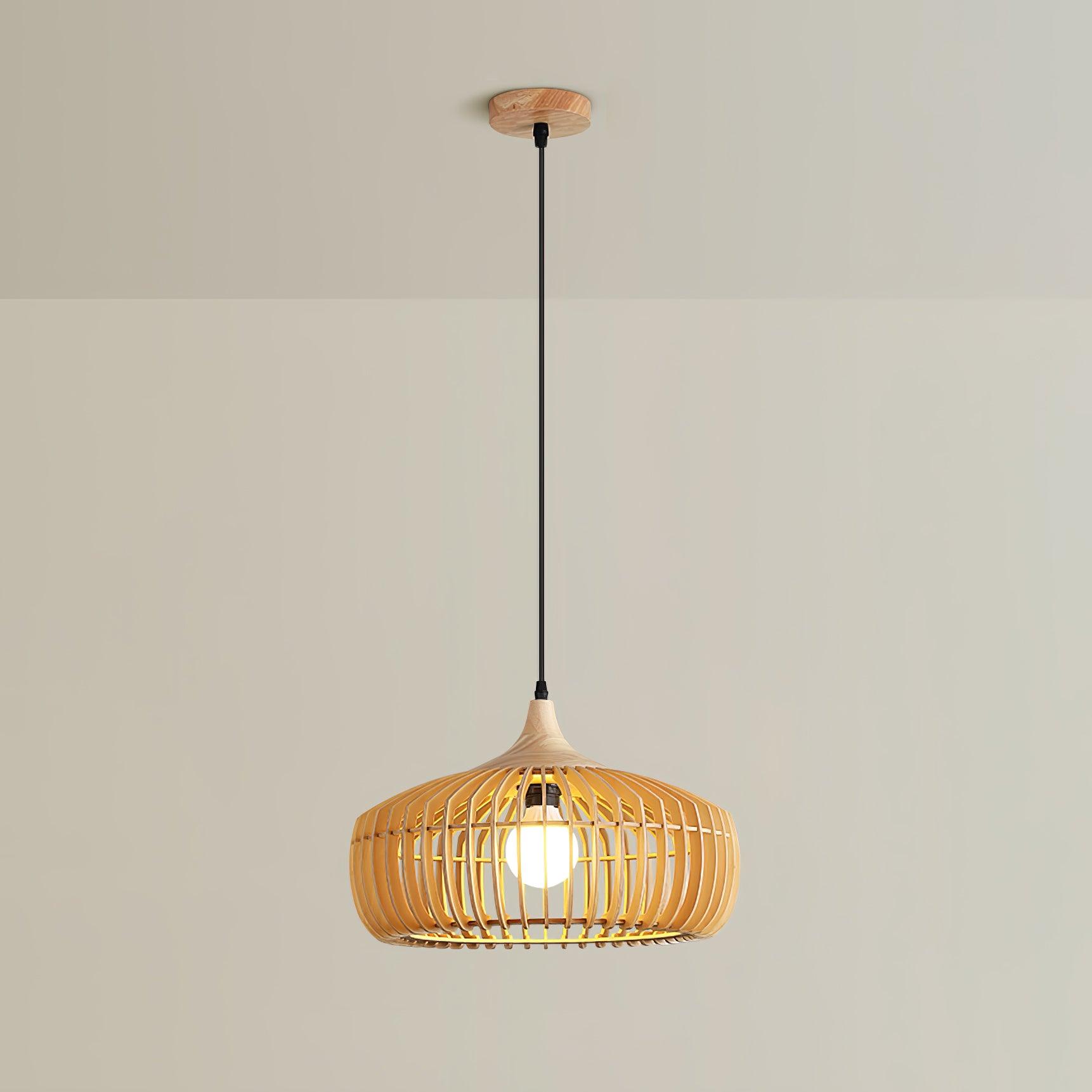 Vesva Bois Rétro Pendentif Lampe - Neutralighting