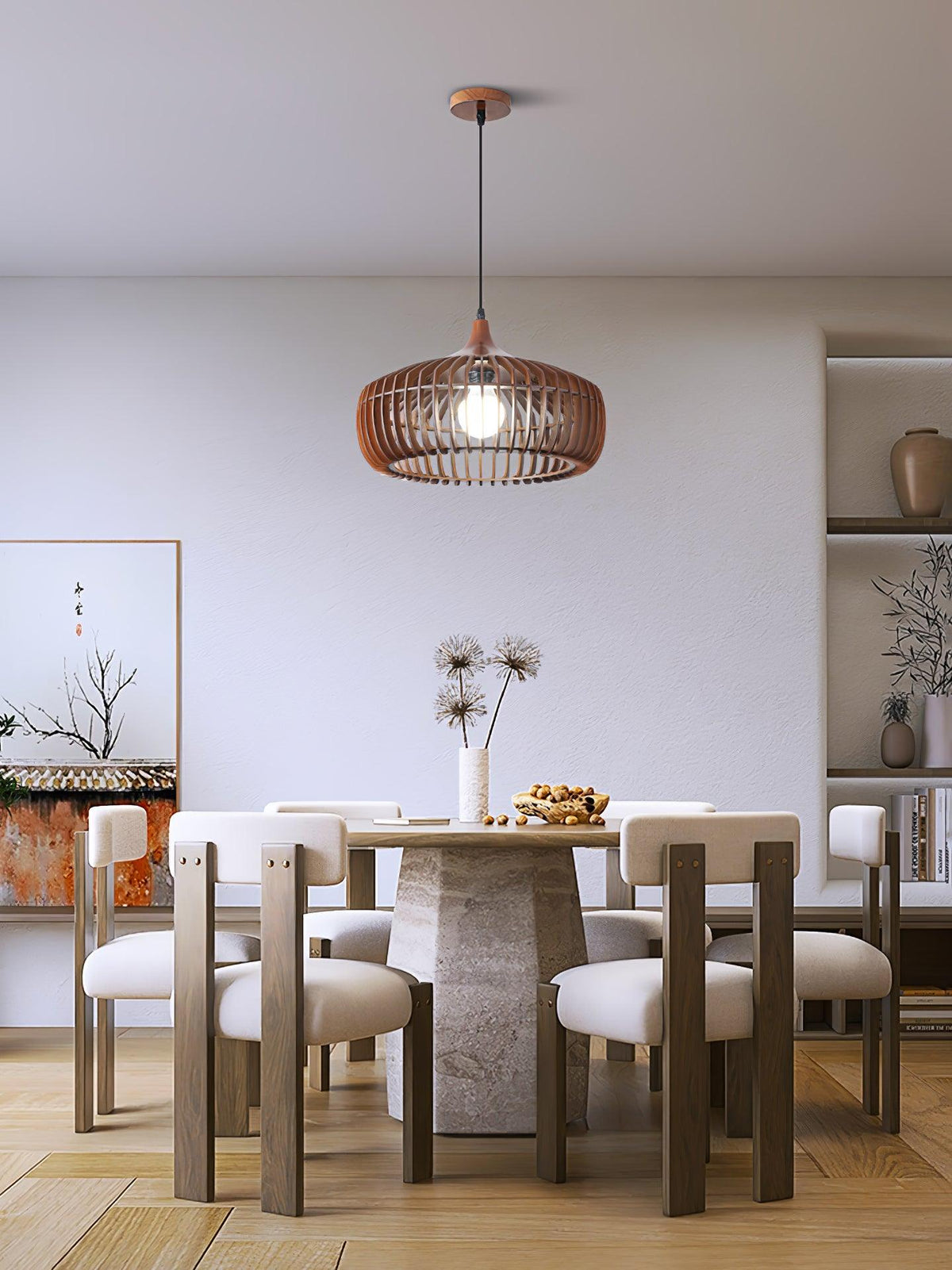 Vesva Bois Rétro Pendentif Lampe - Neutralighting
