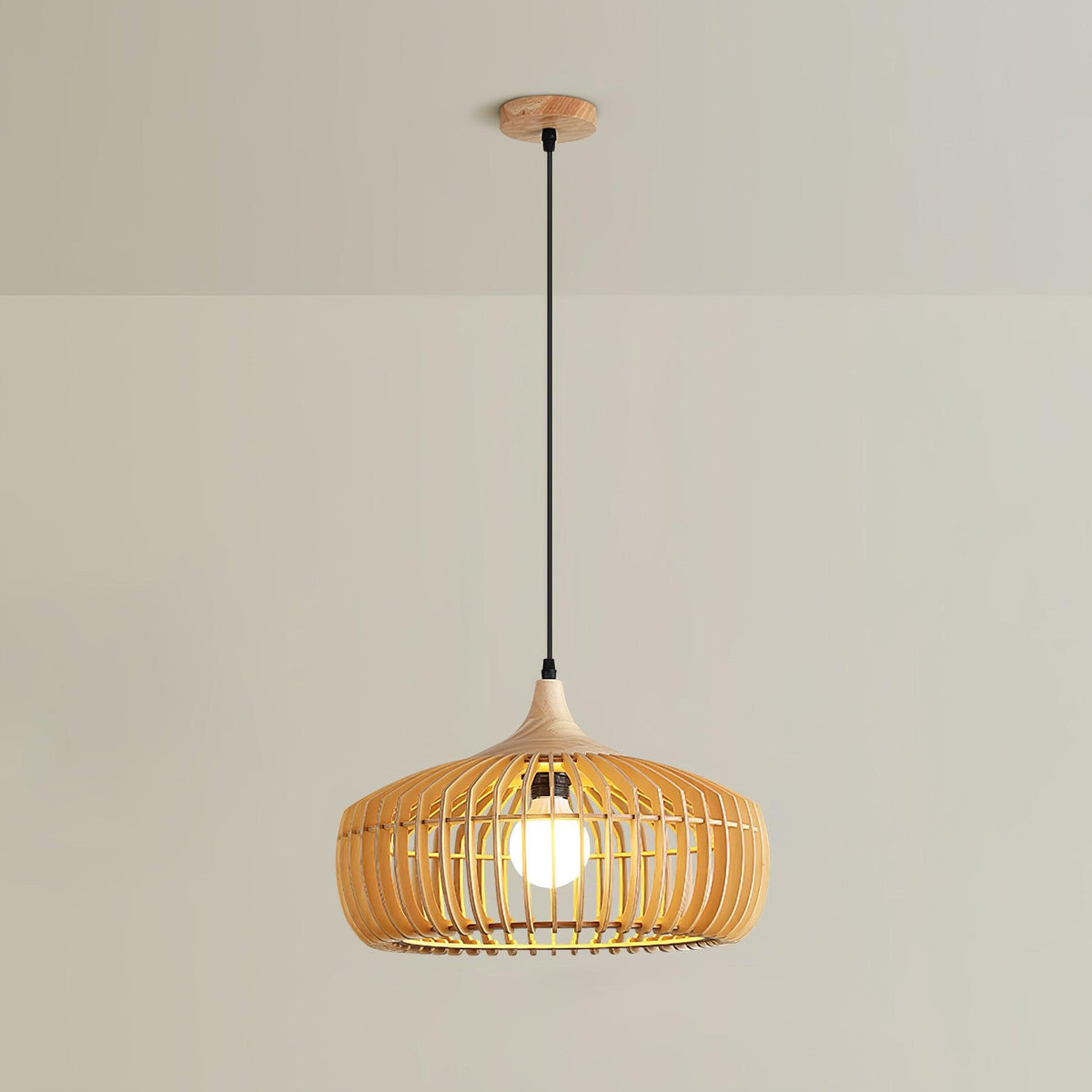 Vesva Bois Rétro Pendentif Lampe - Neutralighting