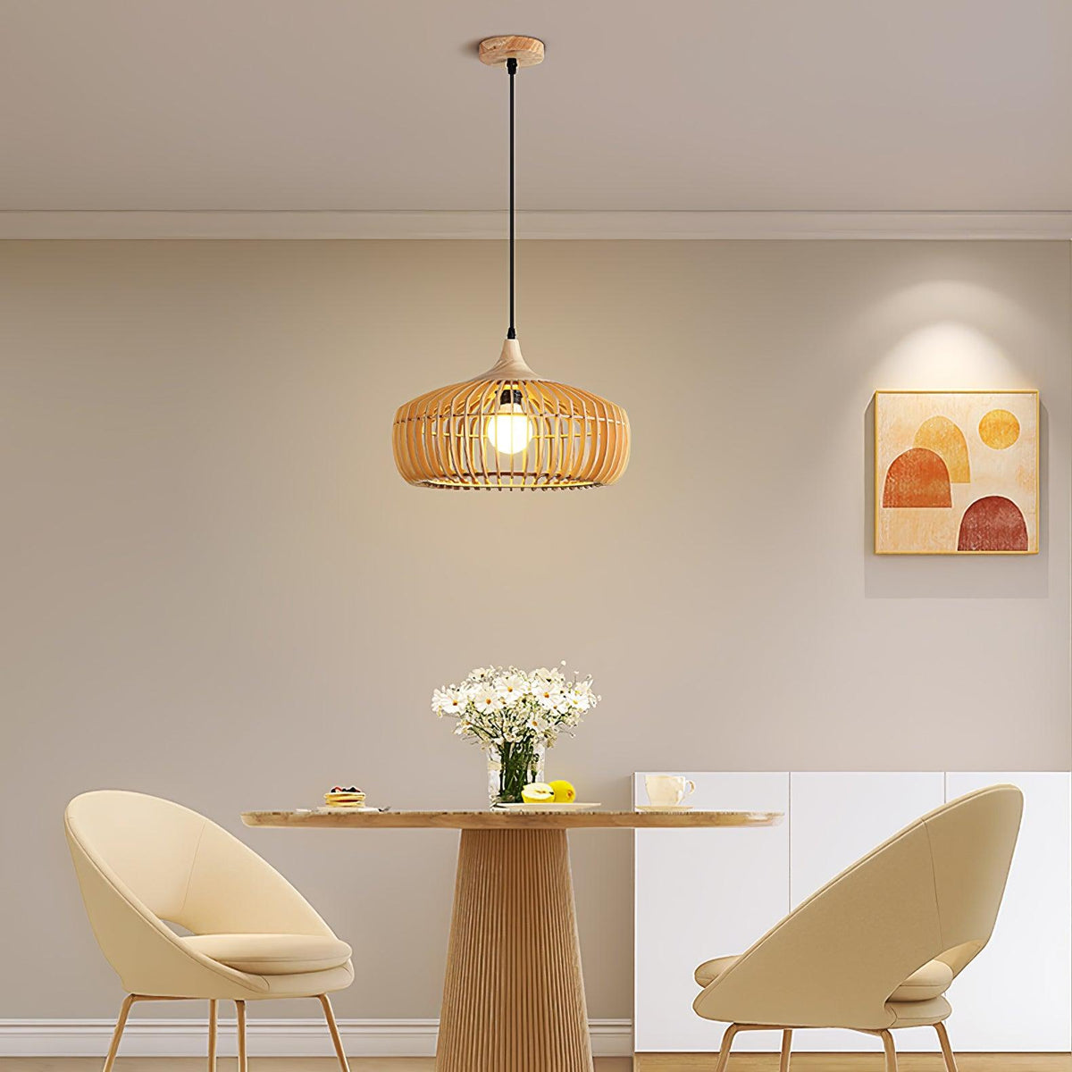 Vesva Bois Rétro Pendentif Lampe - Neutralighting