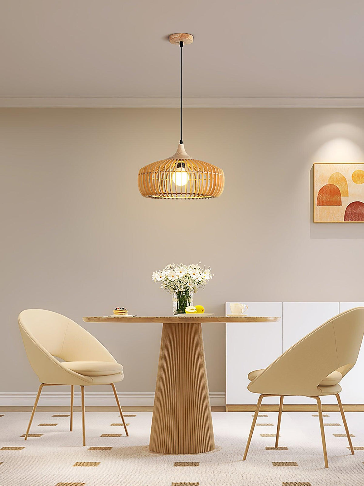 Vesva Bois Rétro Pendentif Lampe - Neutralighting