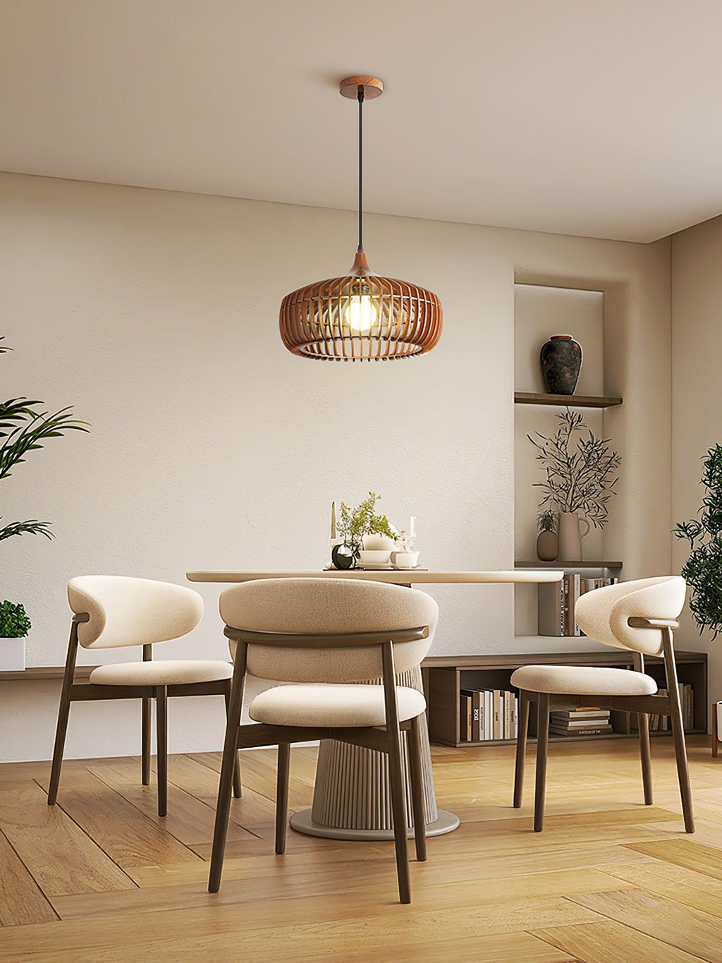 Vesva Bois Rétro Pendentif Lampe - Neutralighting