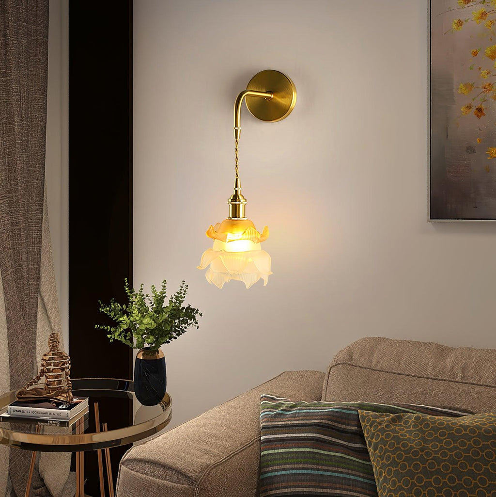 AmariraApplique Murale Laiton Verre Élégance Premium - Neutralighting
