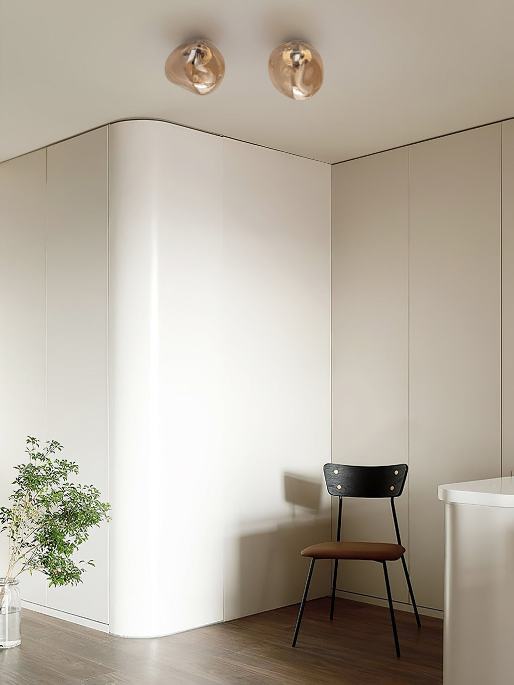 Auden Applique murale en verre ambré - Neutralighting