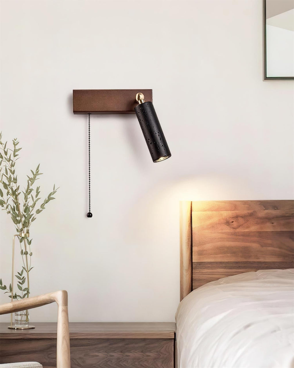 Ritta Lampe Murale Noire Travertin Projecteur - Neutralighting