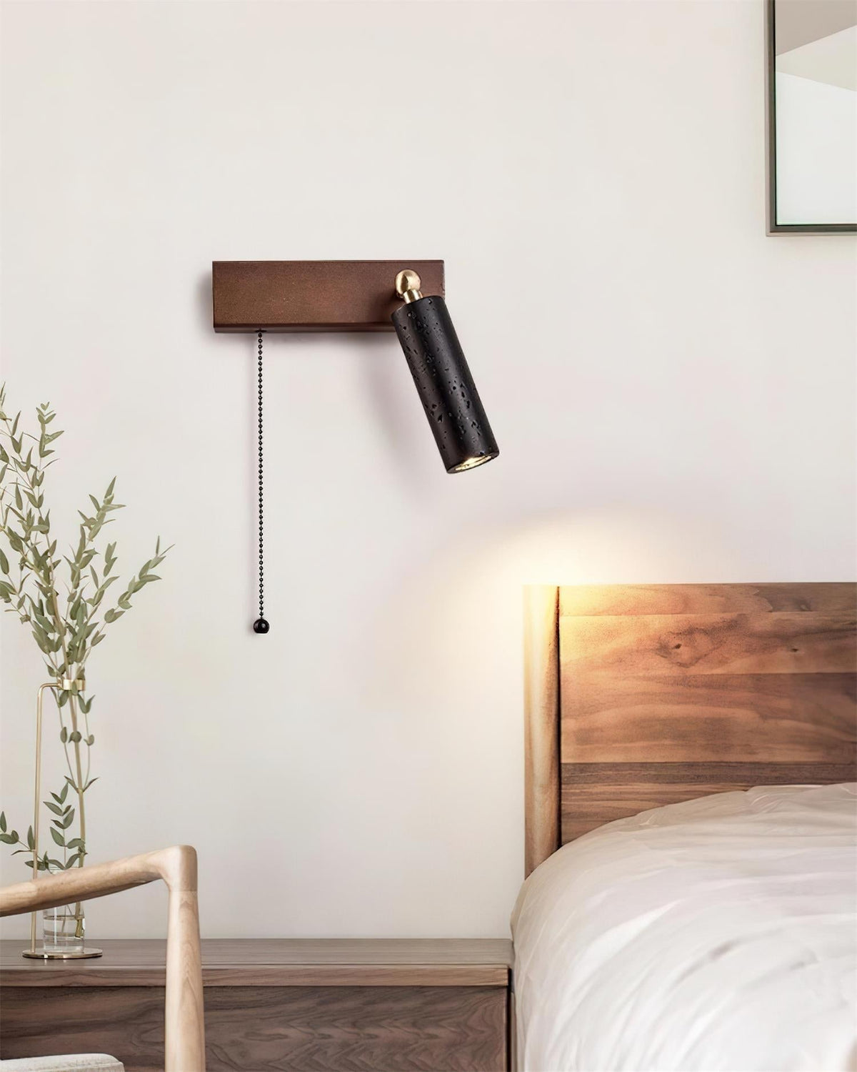 Ritta Lampe Murale Noire Travertin Projecteur - Neutralighting