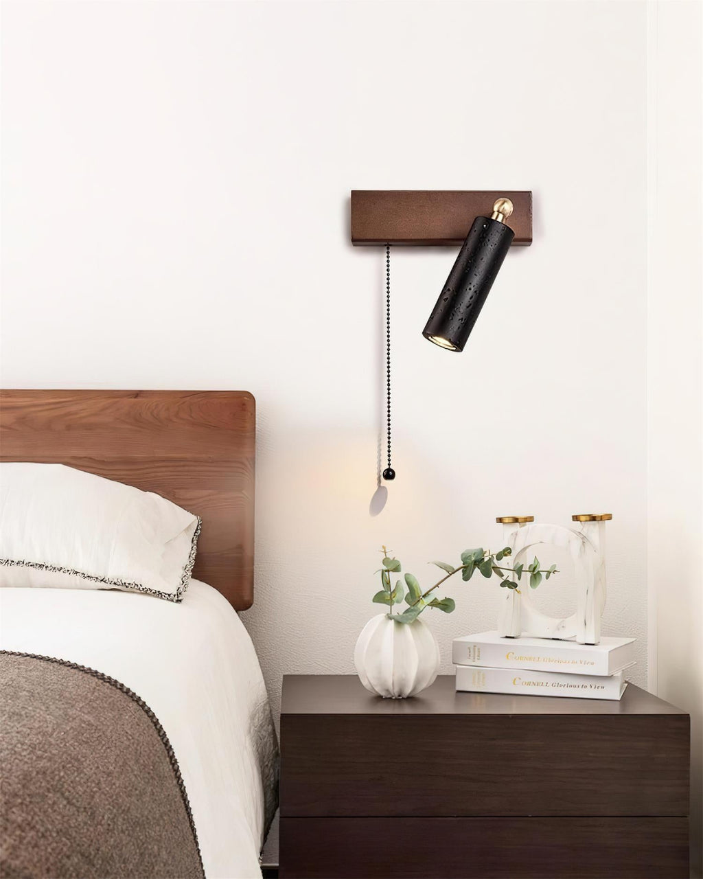 Ritta Lampe Murale Noire Travertin Projecteur - Neutralighting