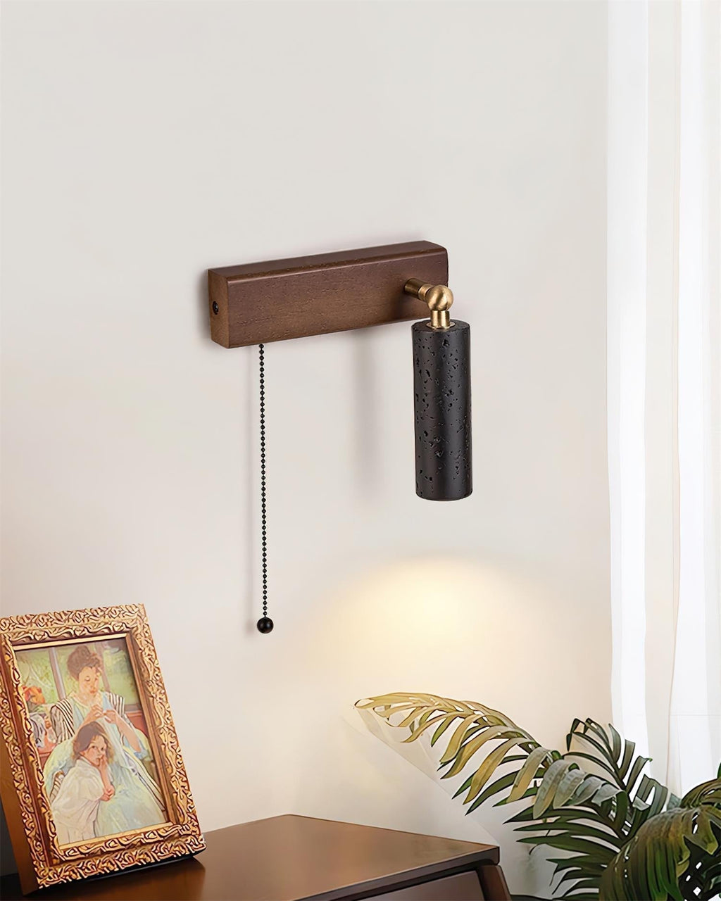 Ritta Lampe Murale Noire Travertin Projecteur - Neutralighting