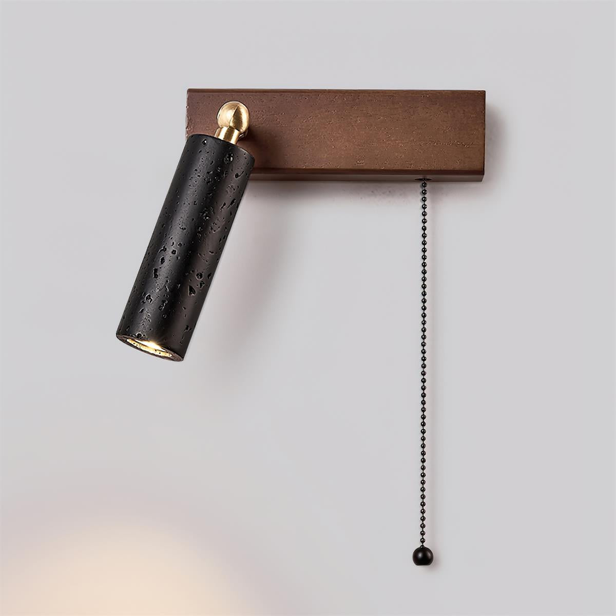 Ritta Lampe Murale Noire Travertin Projecteur - Neutralighting