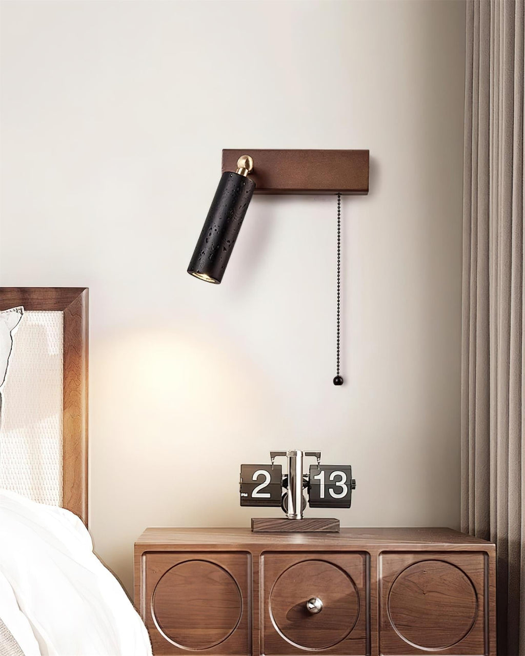 Ritta Lampe Murale Noire Travertin Projecteur - Neutralighting