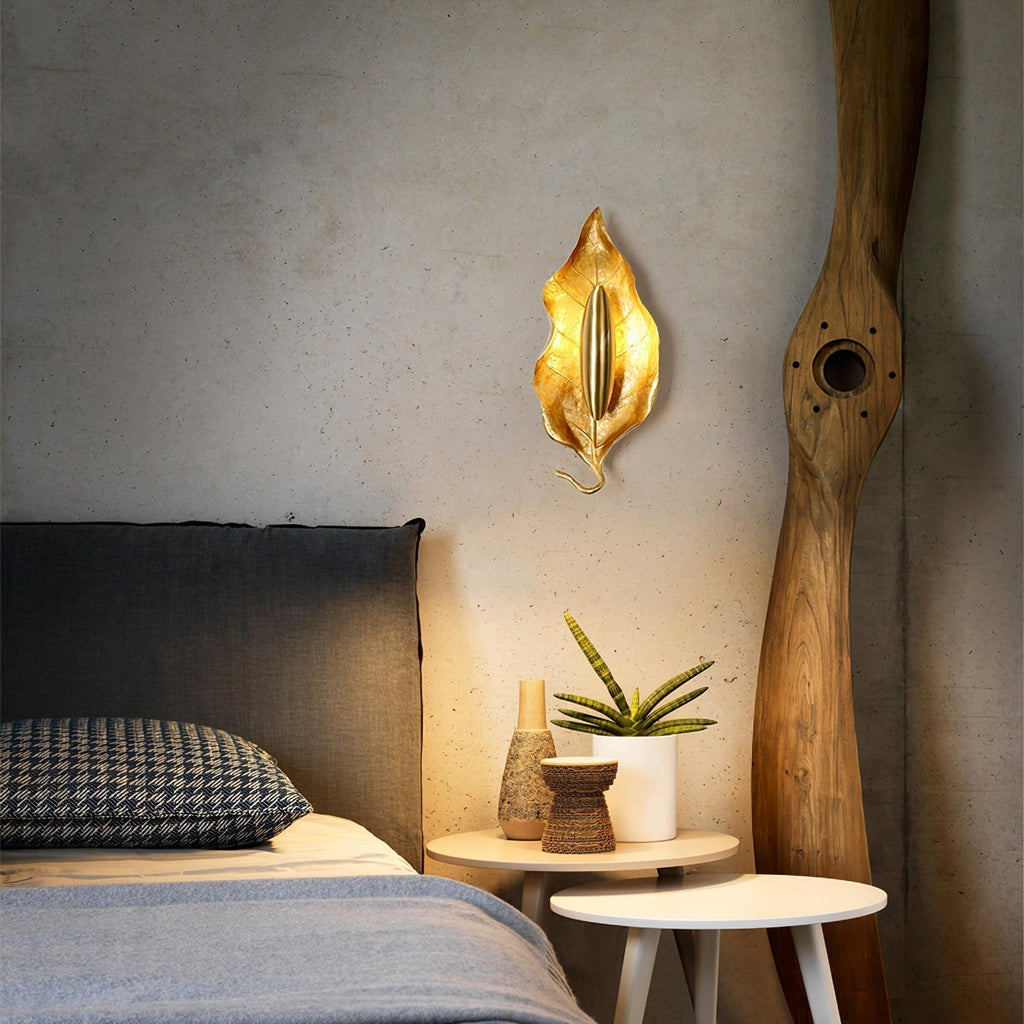 Evraee Applique Murale Art Nordique Feuille Laiton - Neutralighting