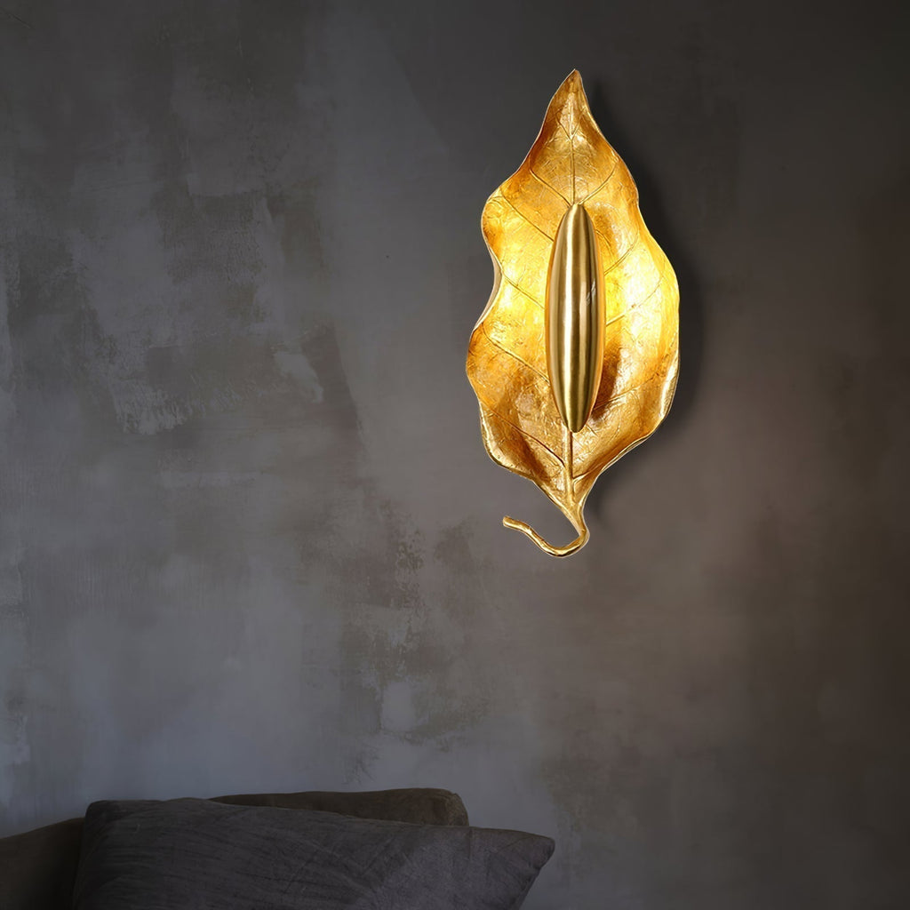 Evraee Applique Murale Art Nordique Feuille Laiton - Neutralighting