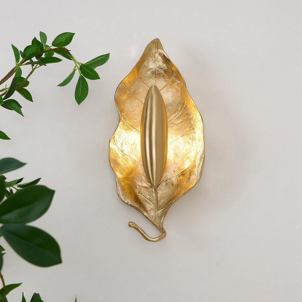 Evraee Applique Murale Art Nordique Feuille Laiton - Neutralighting