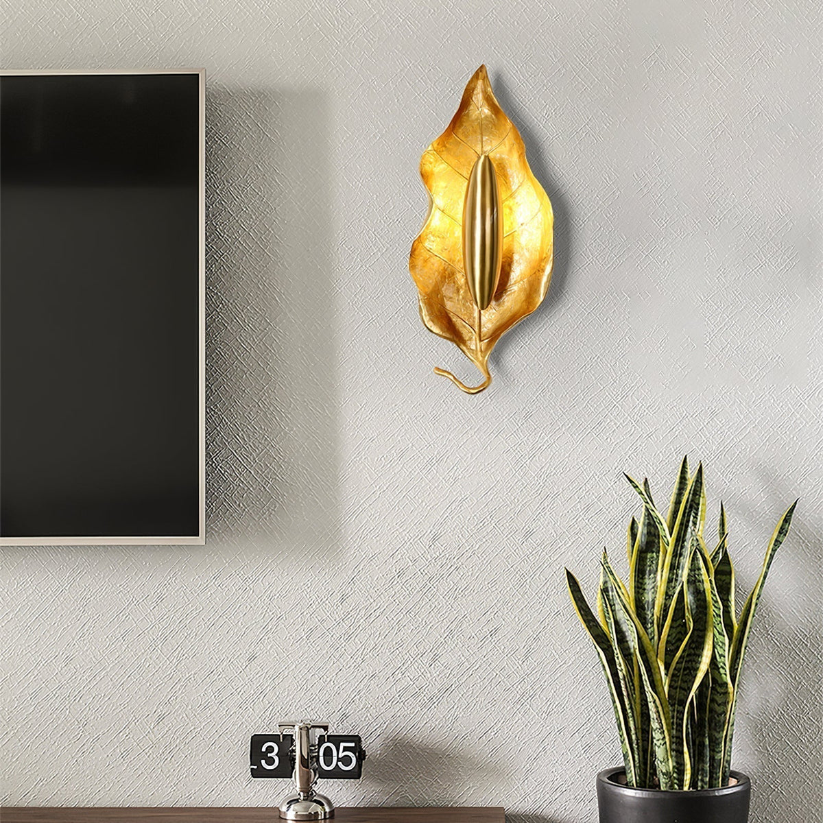 Evraee Applique Murale Art Nordique Feuille Laiton - Neutralighting