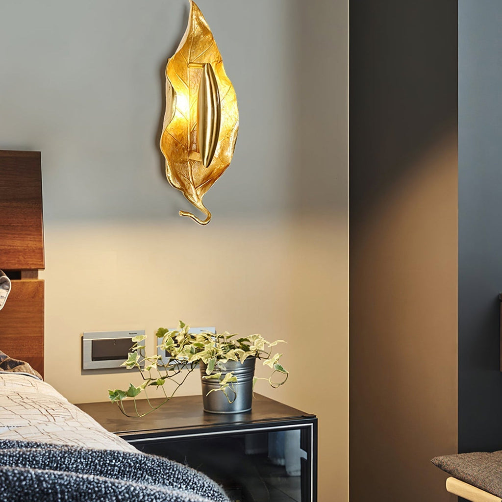 Evraee Applique Murale Art Nordique Feuille Laiton - Neutralighting