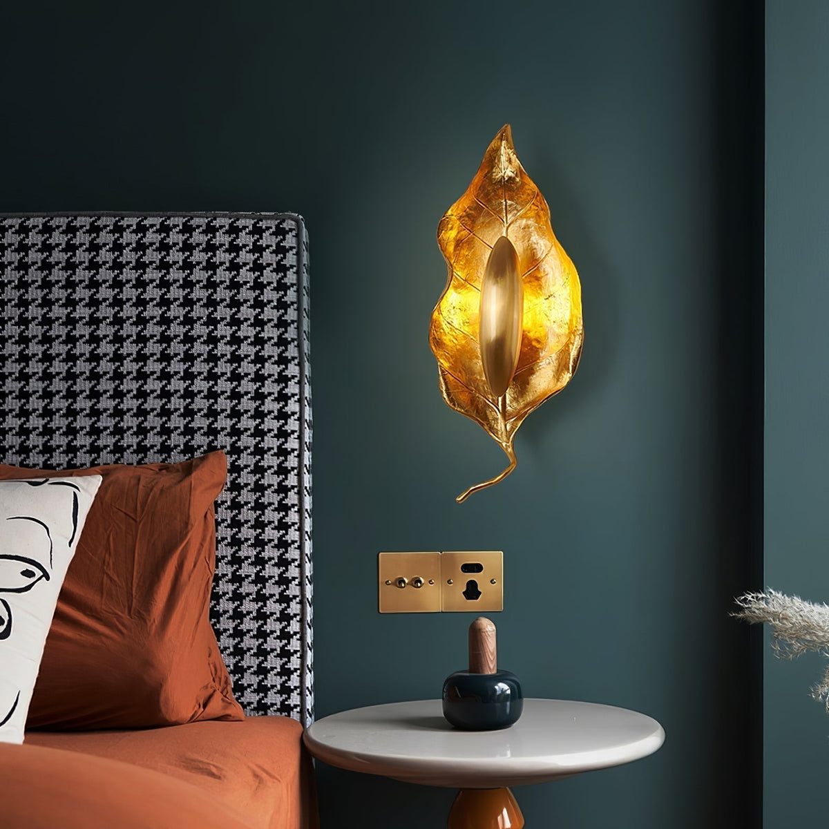 Evraee Applique Murale Art Nordique Feuille Laiton - Neutralighting