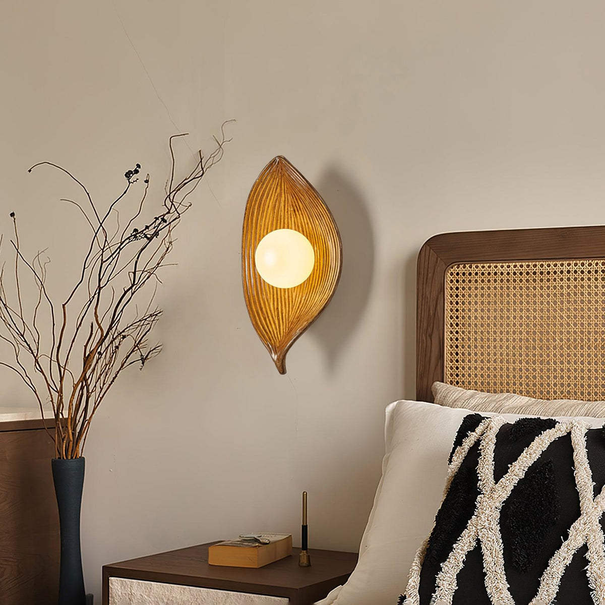 Zotalisra Applique Murale Résine Canoë Feuille - Neutralighting