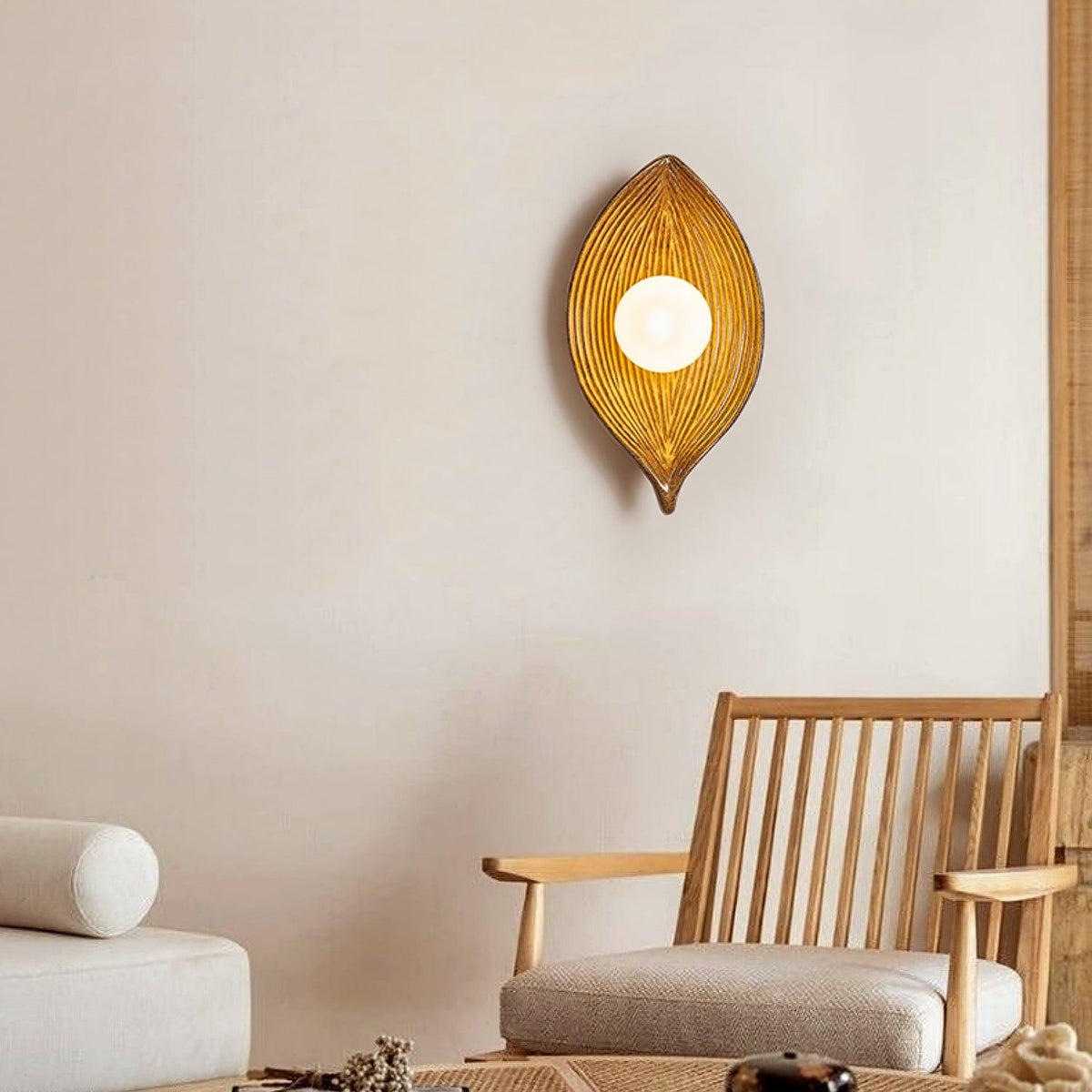 Zotalisra Applique Murale Résine Canoë Feuille - Neutralighting