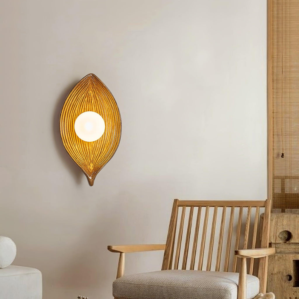 Zotalisra Applique Murale Résine Canoë Feuille - Neutralighting