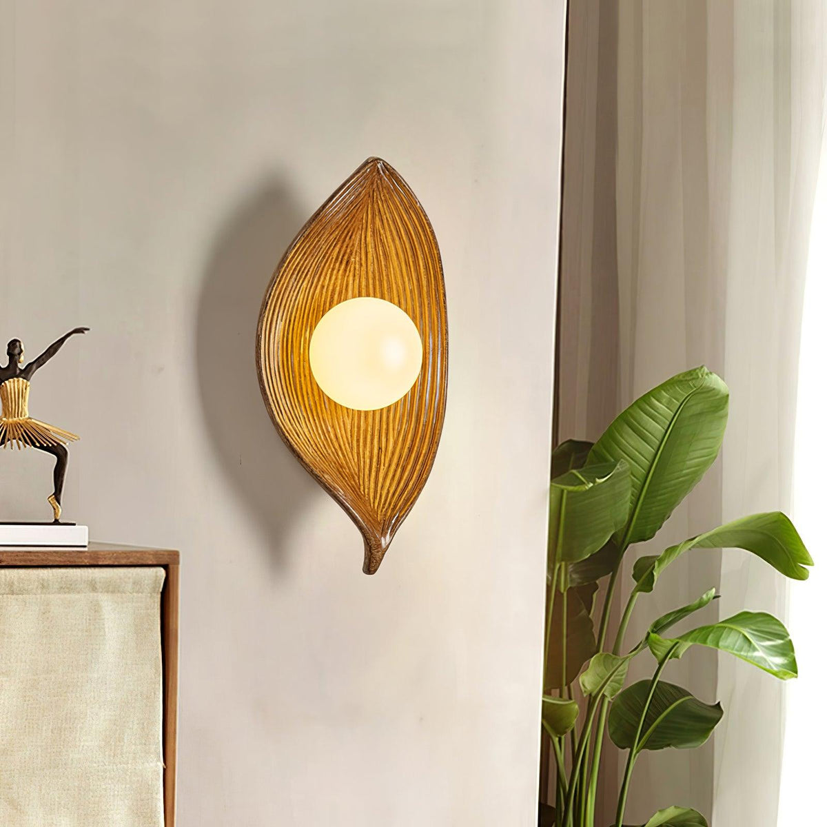 Zotalisra Applique Murale Résine Canoë Feuille - Neutralighting