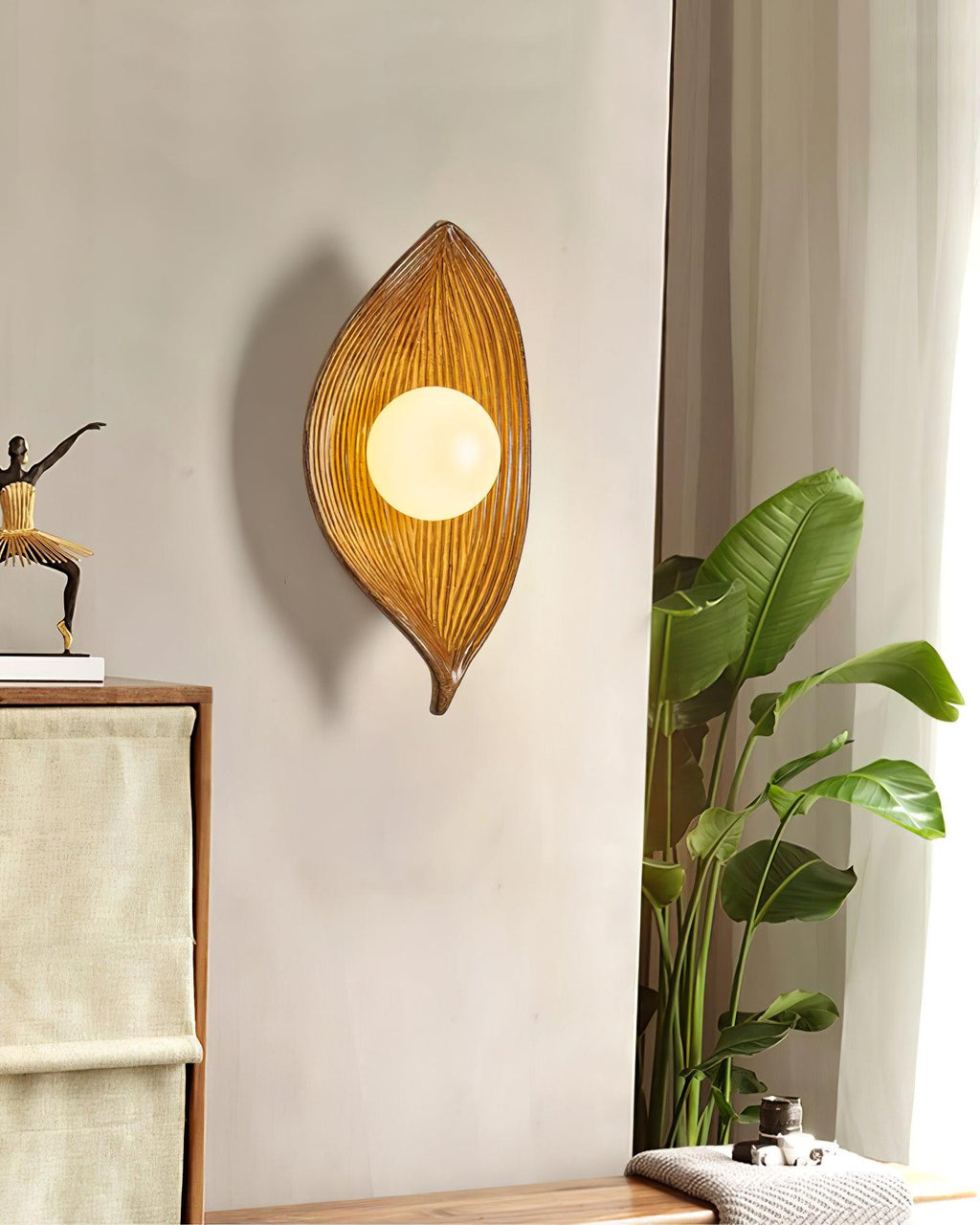 Zotalisra Applique Murale Résine Canoë Feuille - Neutralighting